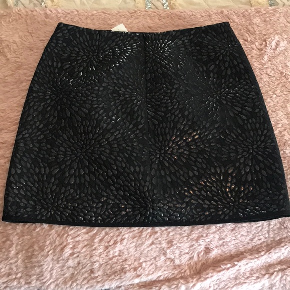 Loft faux wrap mini skirt black 8P starburst - Picture 8 of 8